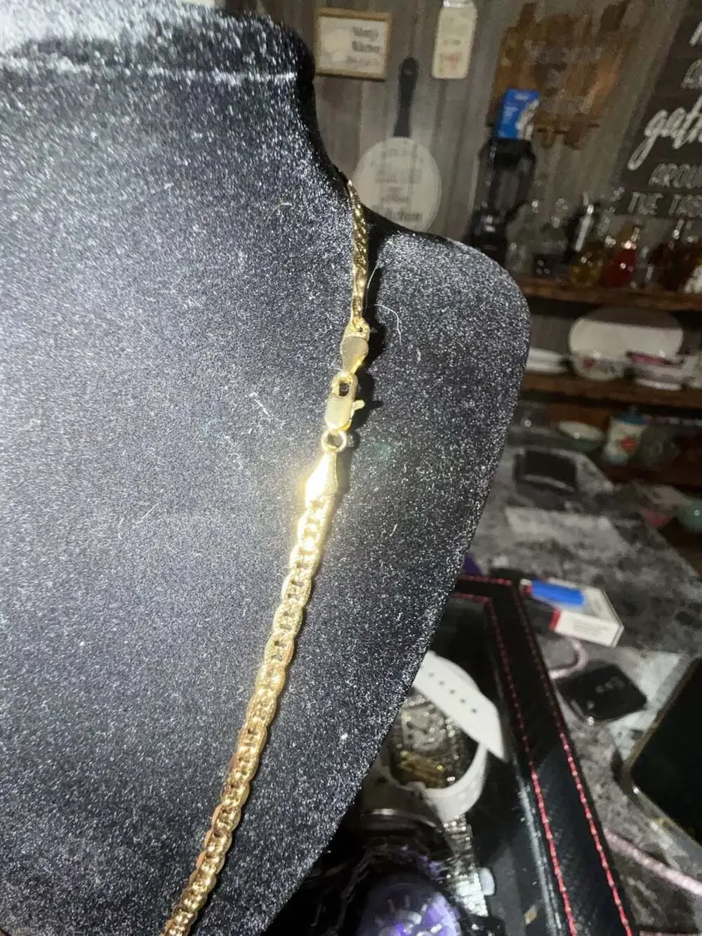 18inch 14k gold prices over thermal infused brass Men's 3mm Mariner Link Chain